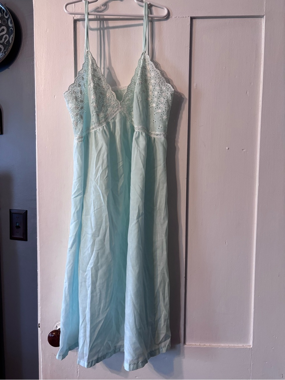 Komar light blue Lace-Trim Slip Dress